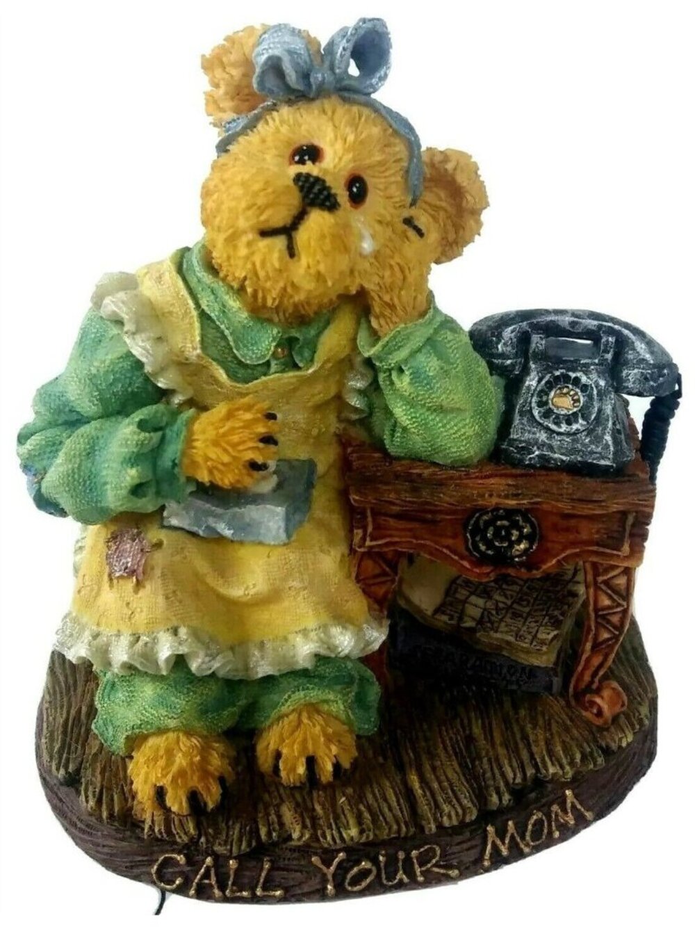 Boyds Bearstone Figurine Momma Guiltrip Call Your Mom Collection First Ed Humor